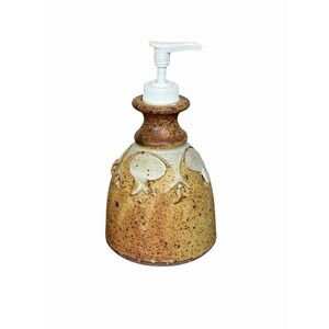 Studio Art Pottery Stoneware Soap Dispenser BOHO MCM Mid Century Vase Earth Tone